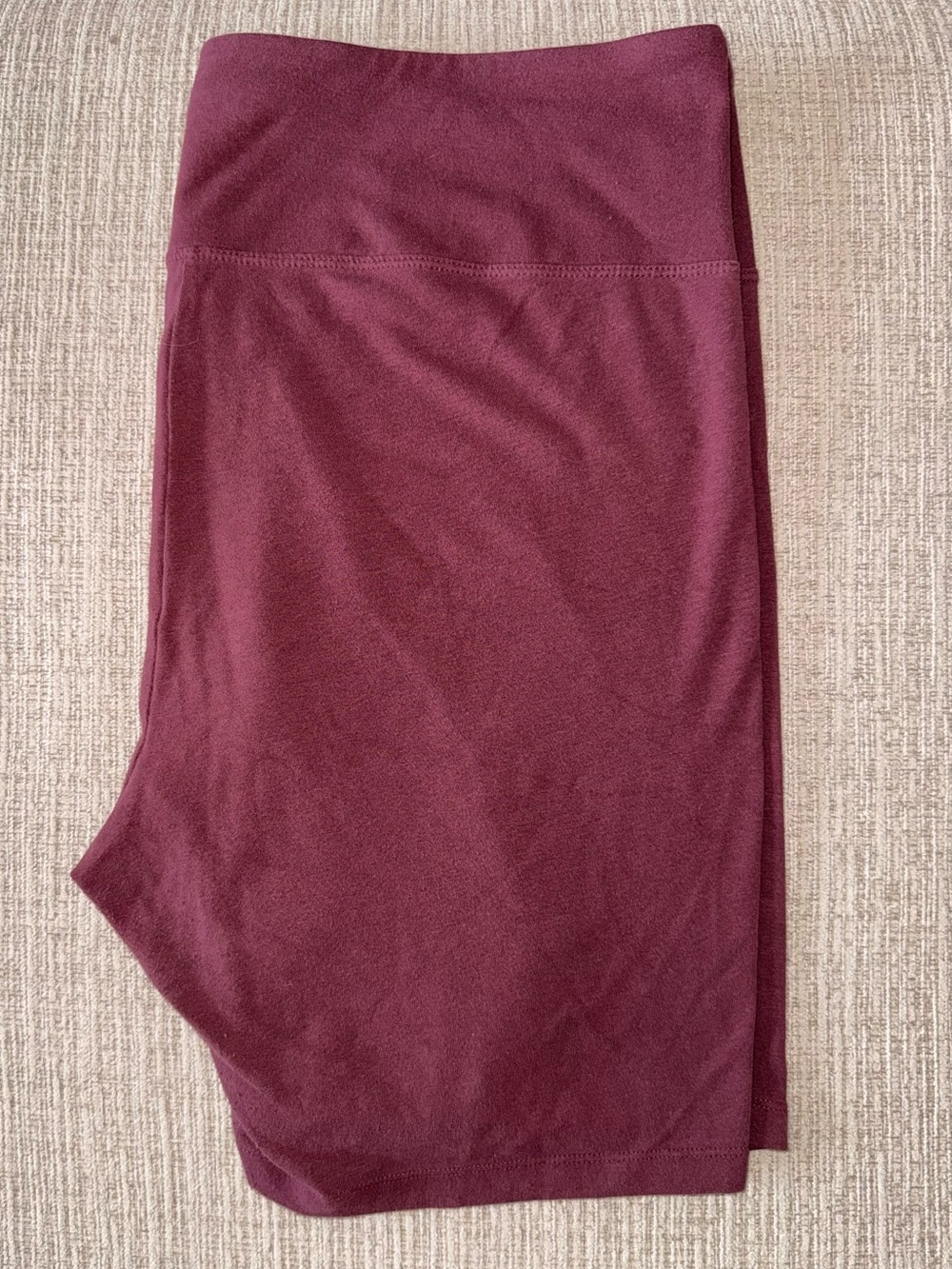 High-Rise Burgundy Women's Shorts